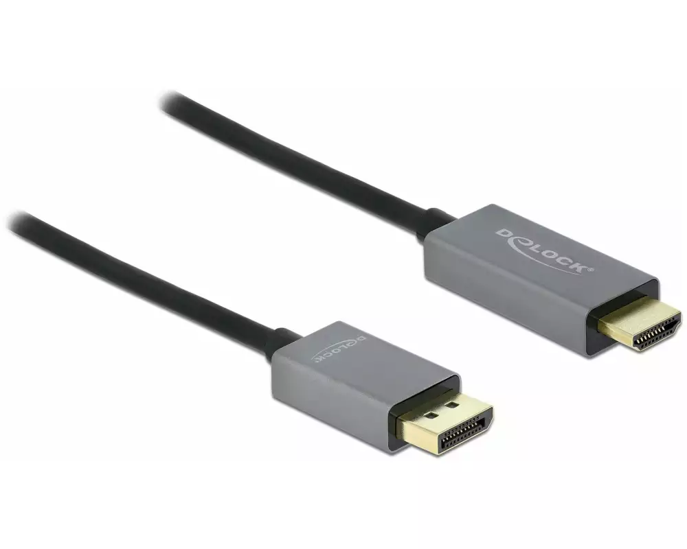 Delock Kabel DisplayPort 1.4 - HDMI, 4K 60 Hz, HDR 2m