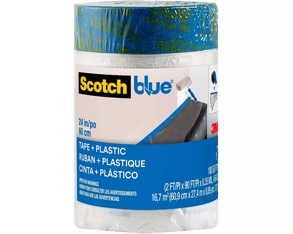 3M Abroller ScotchBlue Nachfüllrolle 600 mm x 27.4 m, Klar