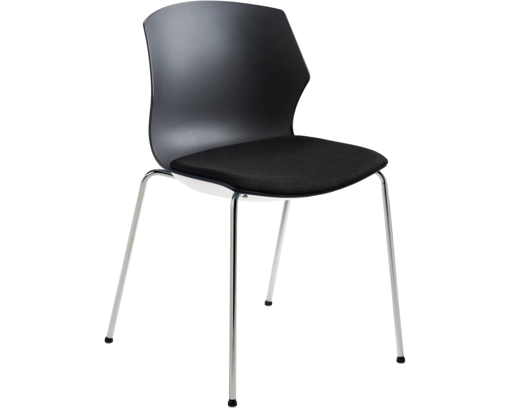 MAYER Besucherstuhl OvaLounge 25110101 schwarz/chrome