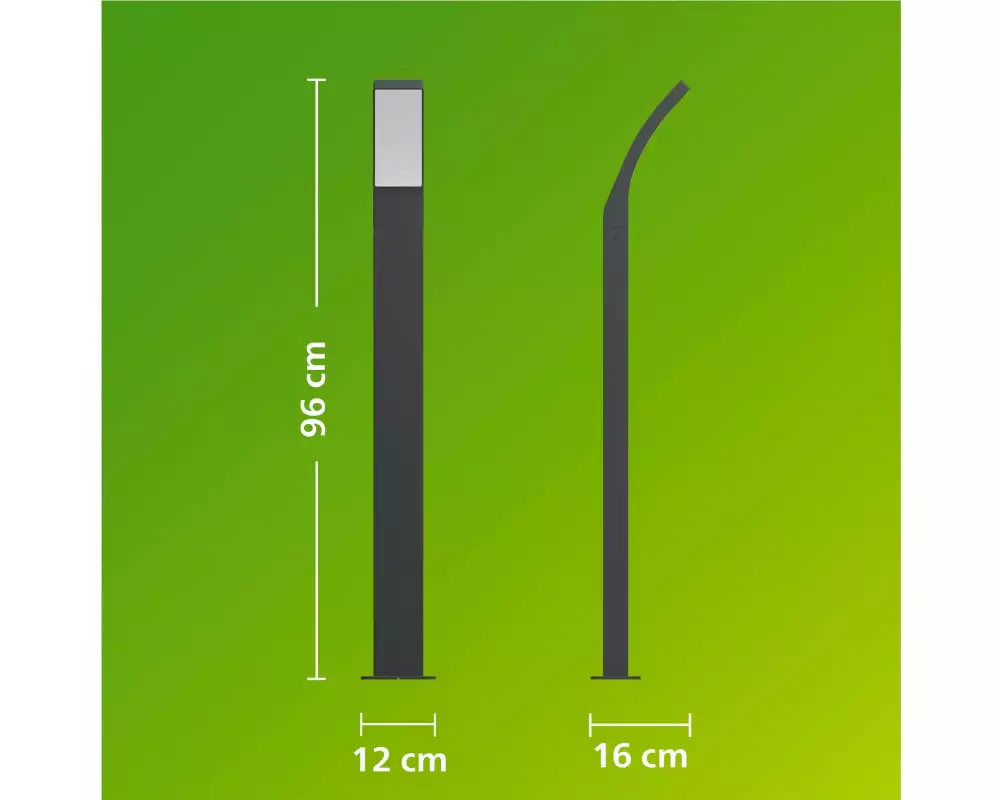 Philips Gartenlicht Splay, 4.3W, 2700 K, 800 lm, Anthrazit