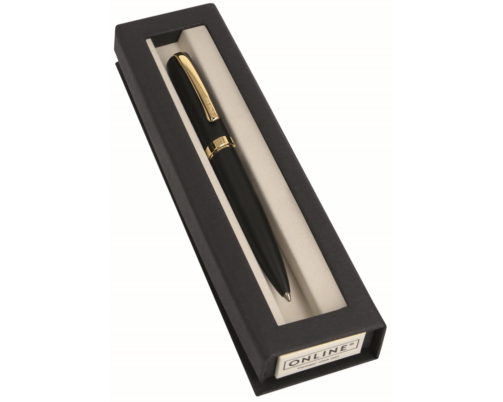 ONLINE Kugelschreiber Eleganza 34596 black/gold, slimsy box