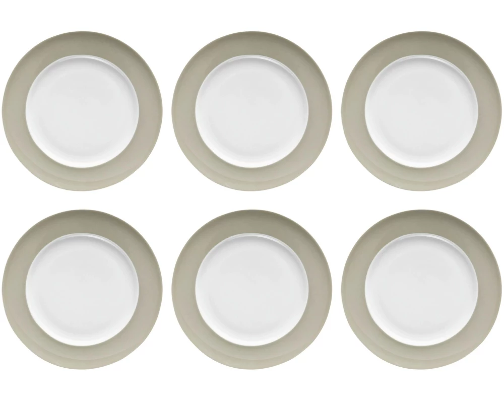 THOMAS Frühstücks- & Dessertteller Sunny Day 6 Stück,Grau, 22 cm