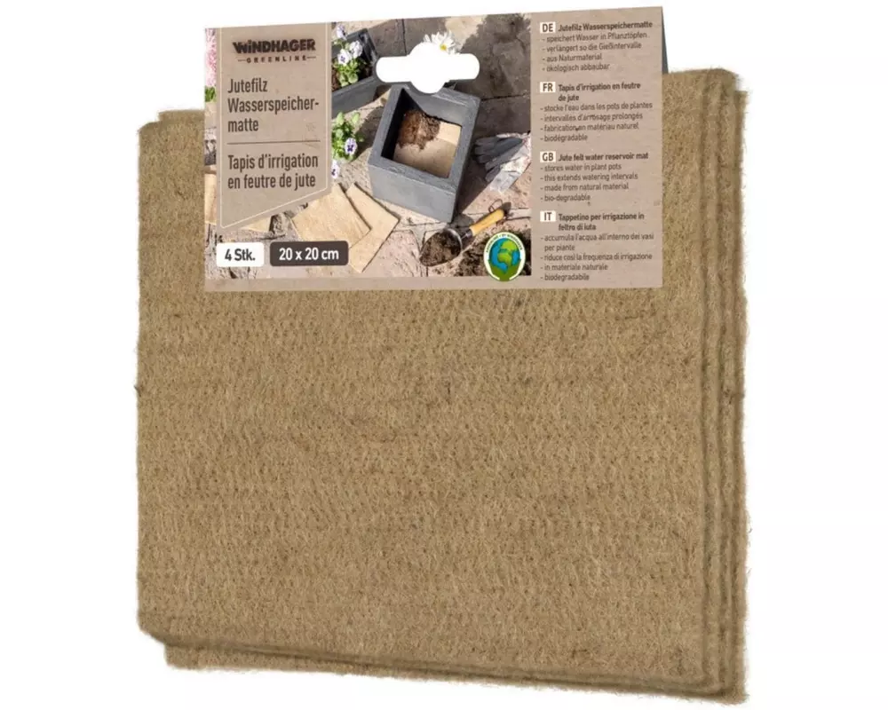 Windhager Jutefilz Wasserspeichermatte 4 Stück