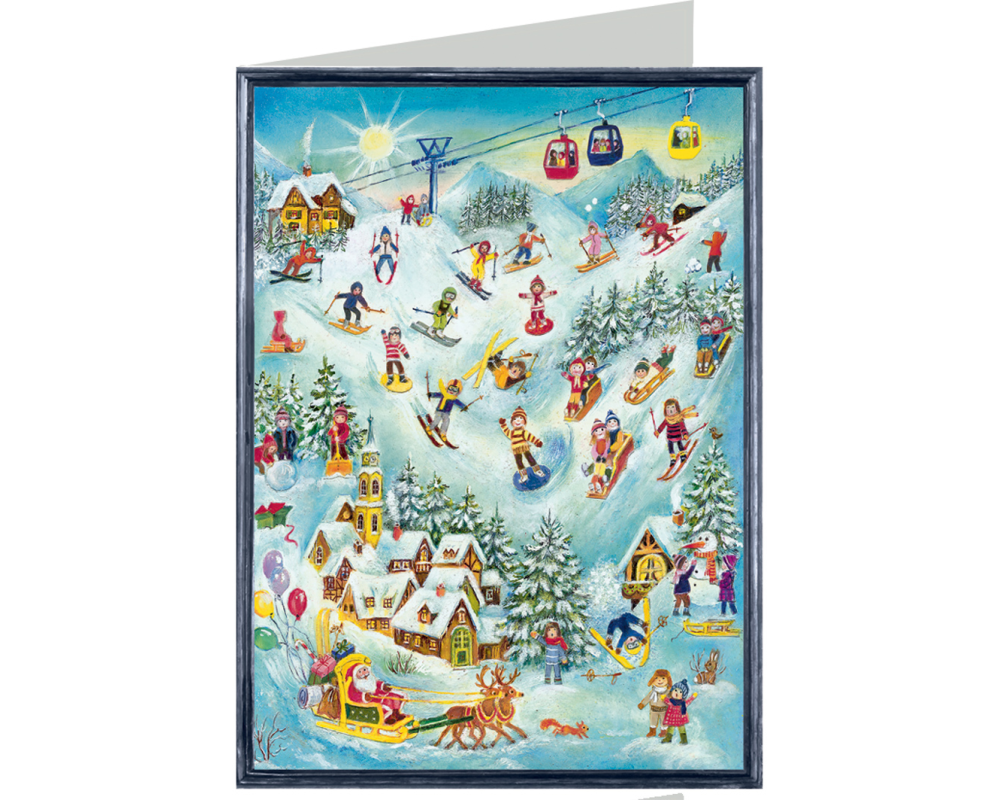 SELLMER Weihnachtskarte 9900 99114 Ski-Spaß
