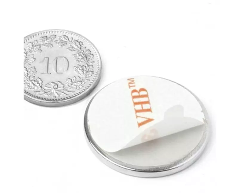 supermagnete Haftmagnet 10 x 25 mm, Selbstklebend