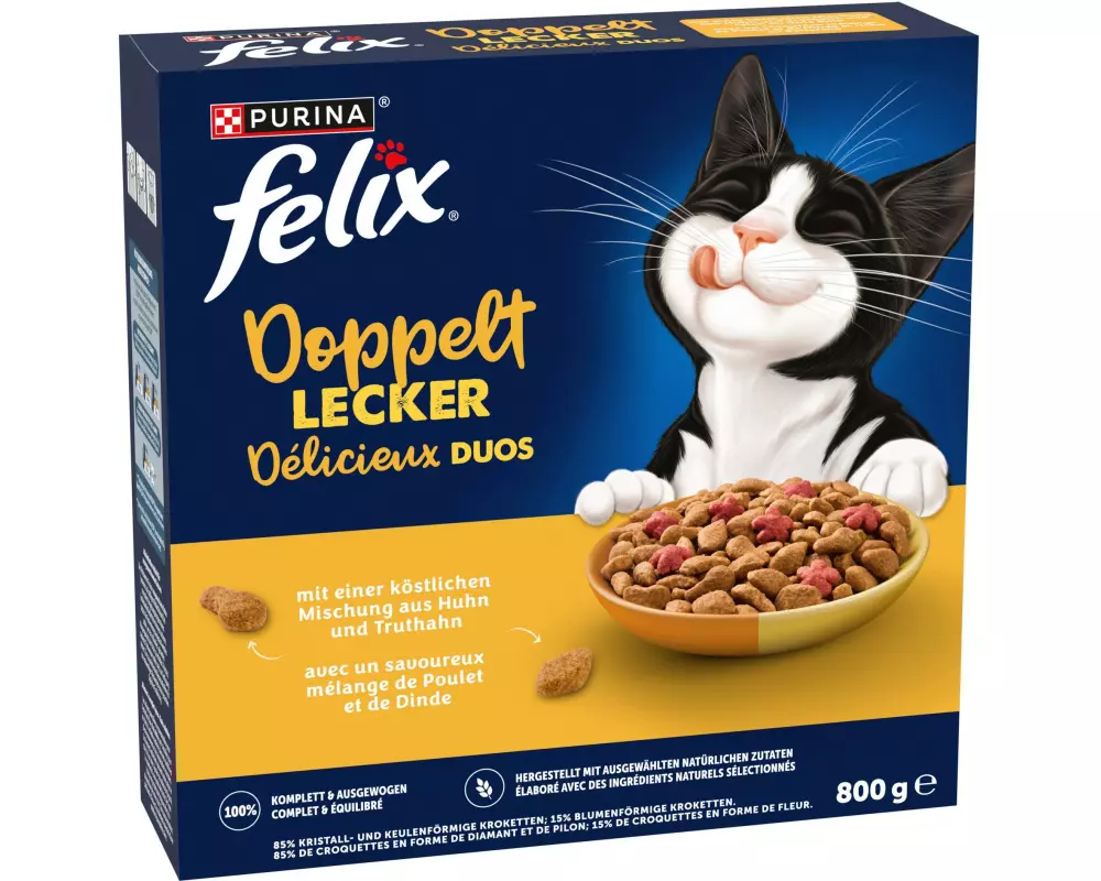 Felix Trockenfutter Doppelt Lecker Adult Geflügel 800 g
