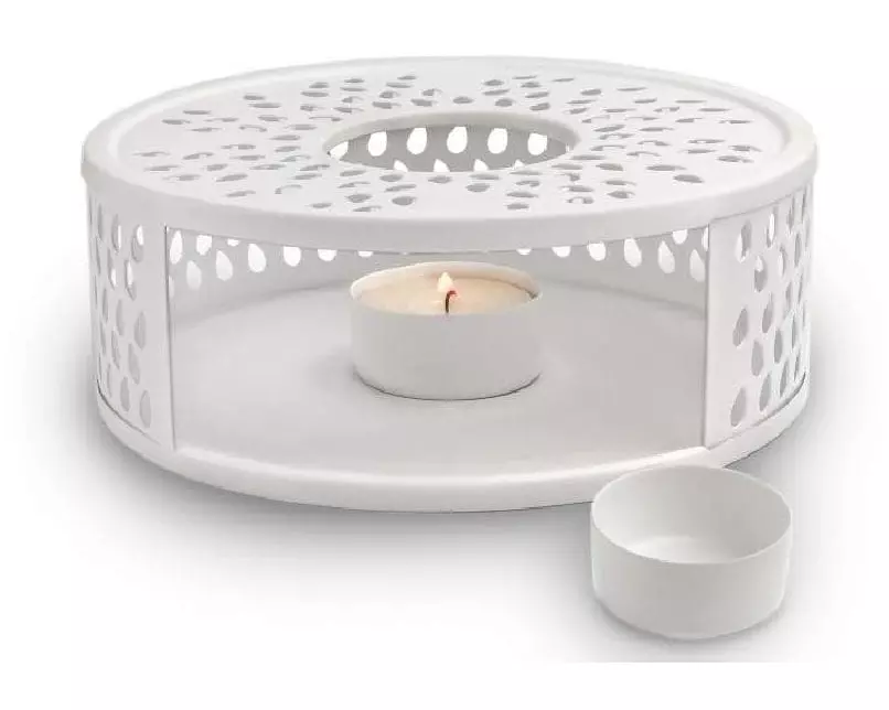 Creano Stövchen Leaf Weiss