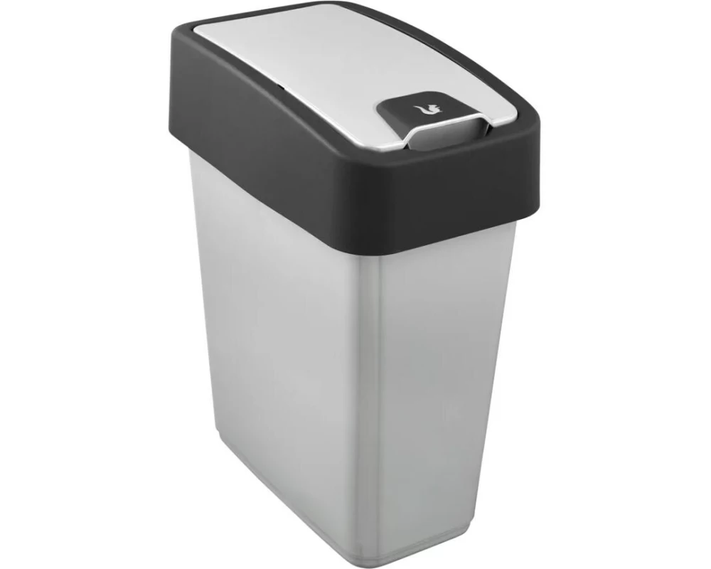 keeeper Abfalleimer Magne 10 l, Flip-Deckel, light silver