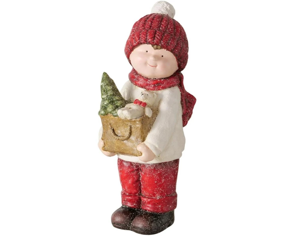 Boltze Weihnachtsfigur Rubie Kunststoff, 16 x 44 cm