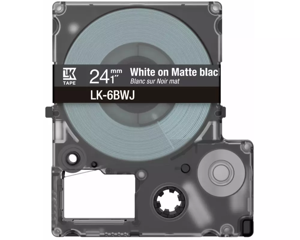 EPSON Matte Tape, Black/White , 24mm, 8m, LK-6BWJ