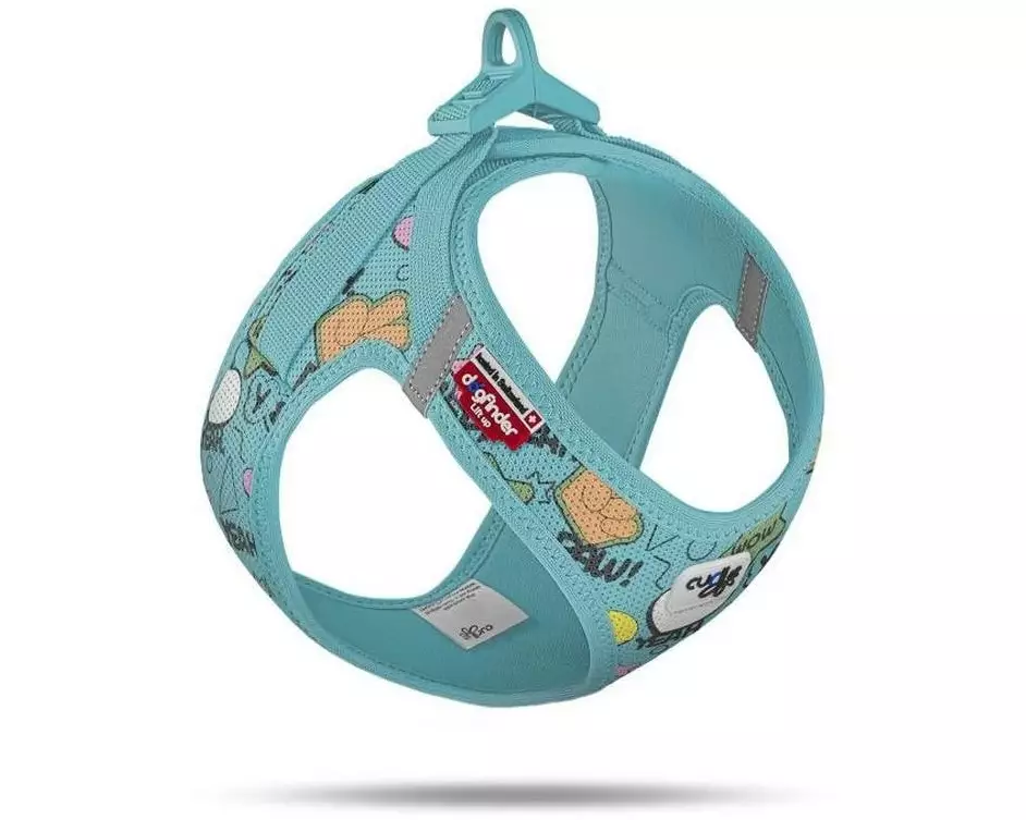 curli Curli Vest Geschirr Air-Mesh LE25 2XS Comic türkis