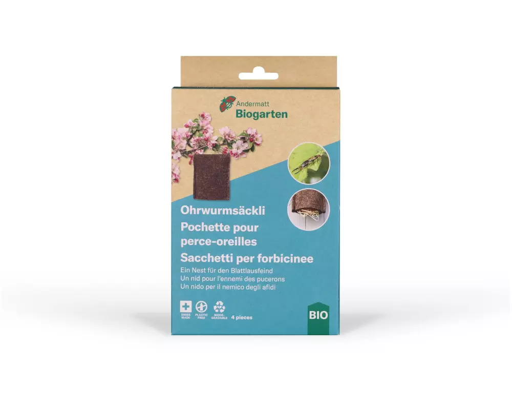 Andermatt Biogarten BIO Ohrwurmsäckli, 4 Stück