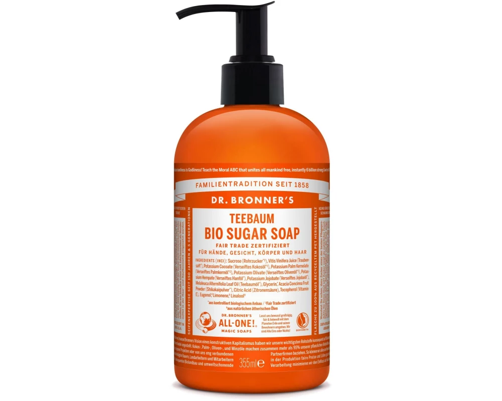 Dr.Bronner's Sugarsoap Bio Teatree 355 ml