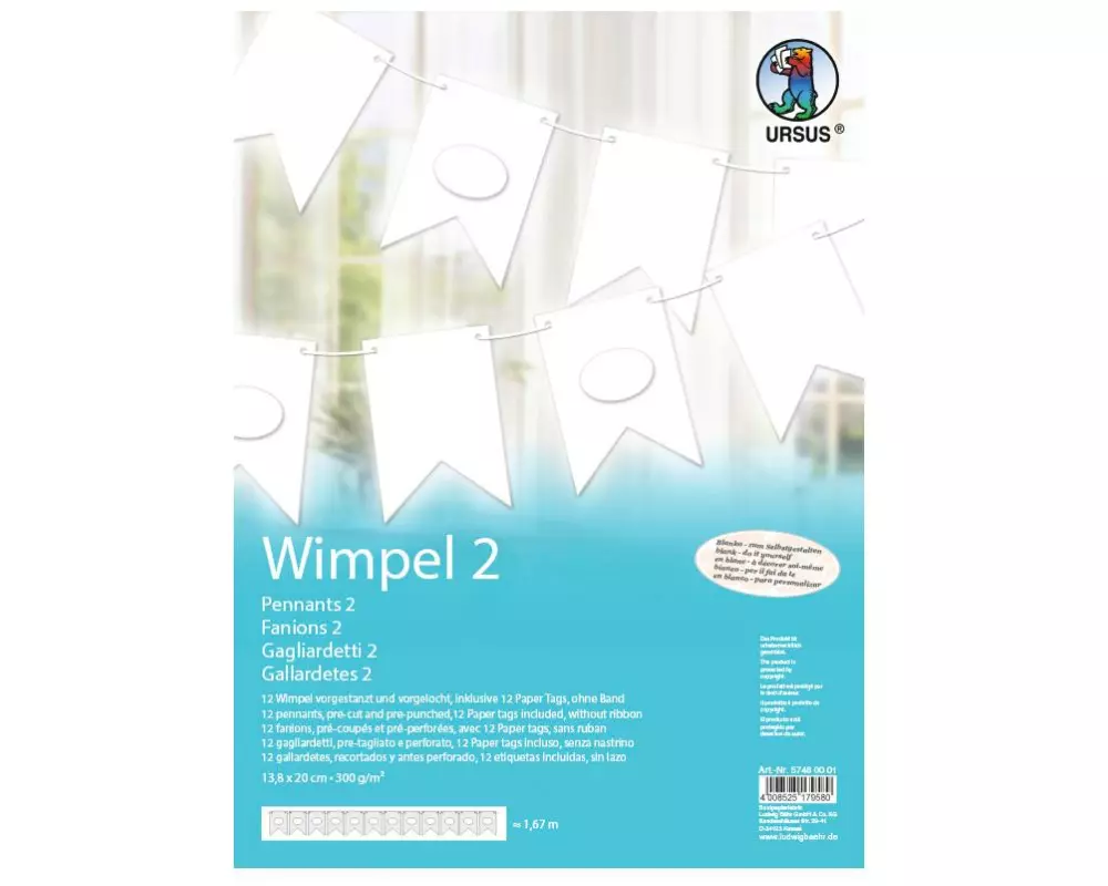 URSUS Girlande Basic 1.67 m, Weiss