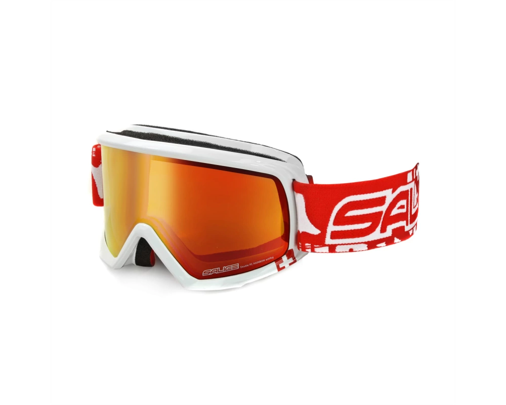 Salice Skibrille 609SUI Suisse Edition, Withe / RW Red