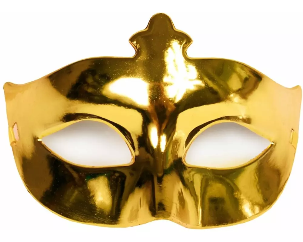 Partydeco Partyaccessoire Maske 8 x 24 cm, Gold