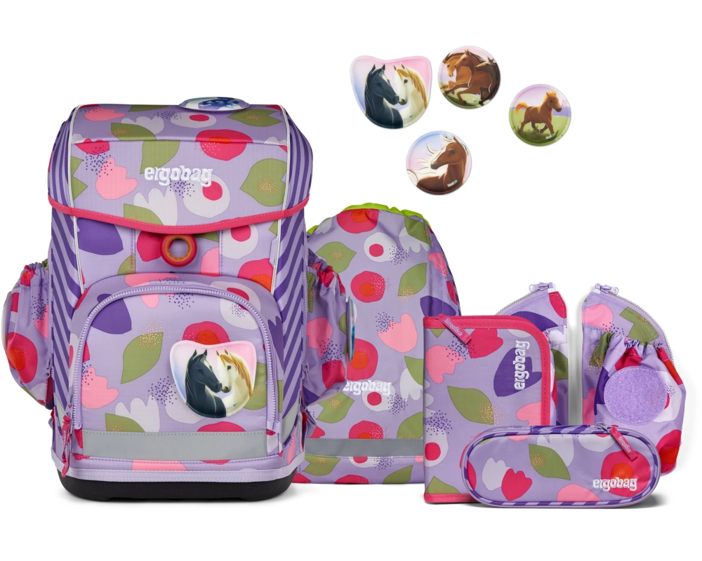 ERGOBAG Schulthek-Set Cubolight 01300-90275 BlütentzauBär 6-teilig