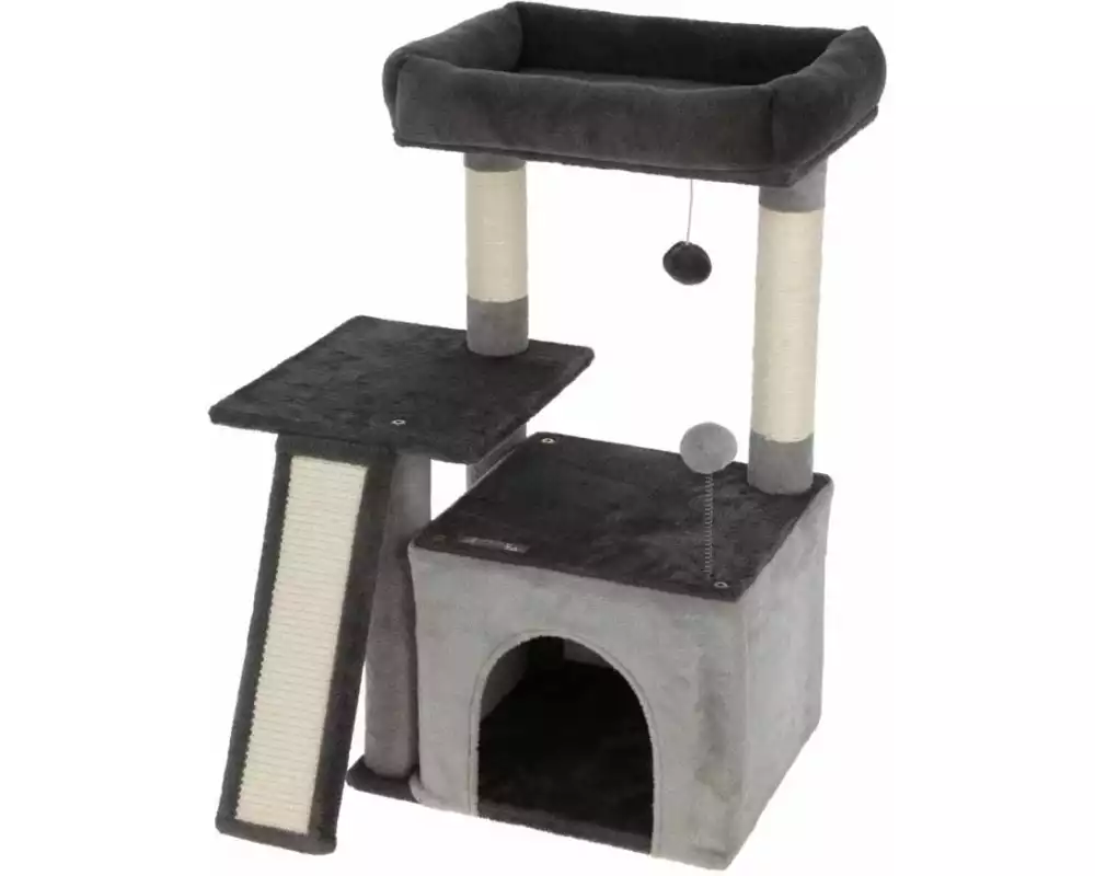 Kerbl Kratzbaum Rosalie Anthrazit / Grau, 42 x 34 x 76 cm