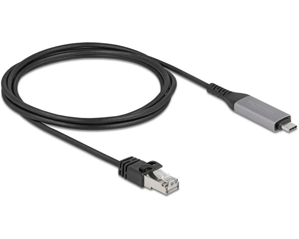 Delock USB LAN Kabel Kabelgebunden/LAN (RJ45)/USB Typ-C