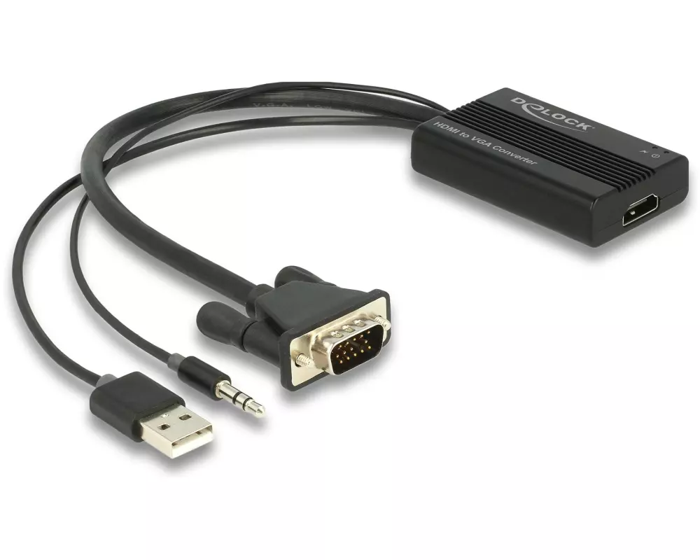 Delock Adapter mit Audio HDMI - VGA