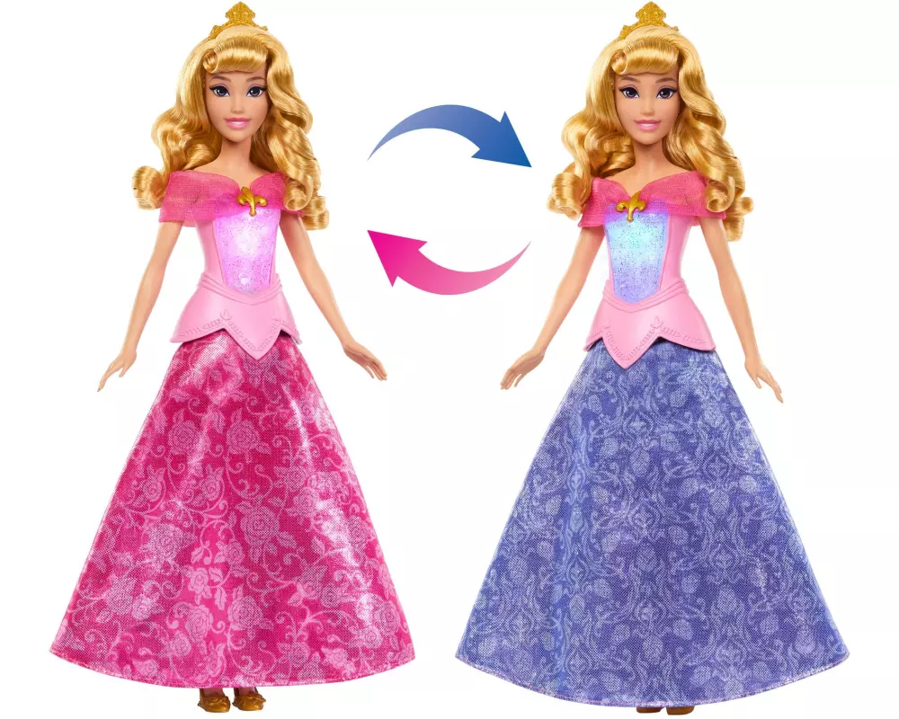 Disney Princess Princess Aurora-Modepuppe mit Farbwechsel-Kleid