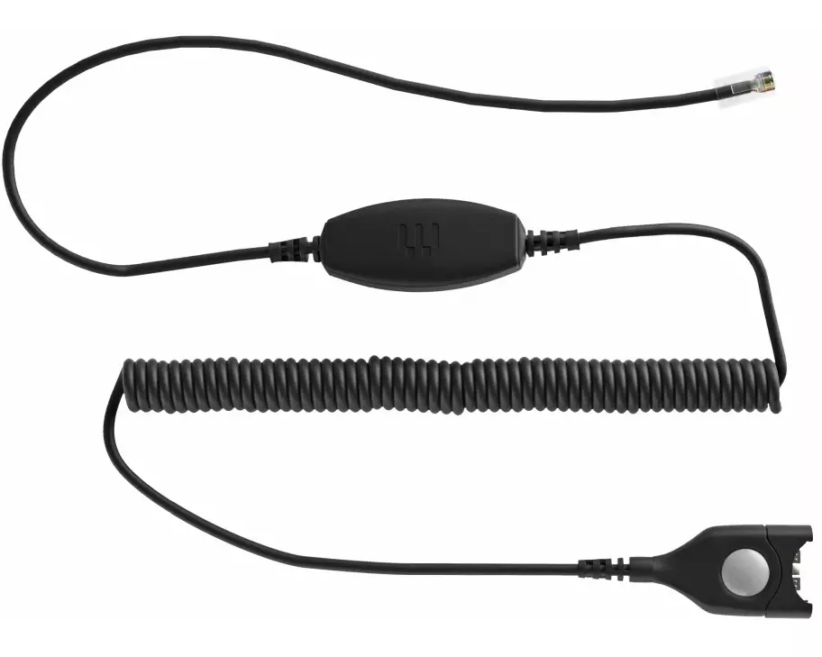 EPOS SENNHEISER Bottom cable, EasyDisconnect, to Modular Plug, Coiled cable, code 24, To be used for direct connection