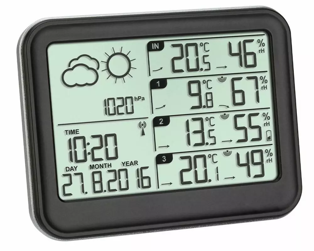 TFA Dostmann Wetterstation mit 3 Sendern View