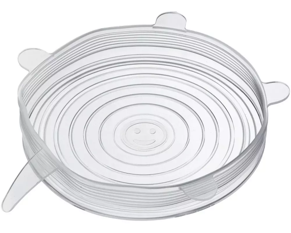 Westmark Deckel Set Round Silikon 6 Stück, Transparent