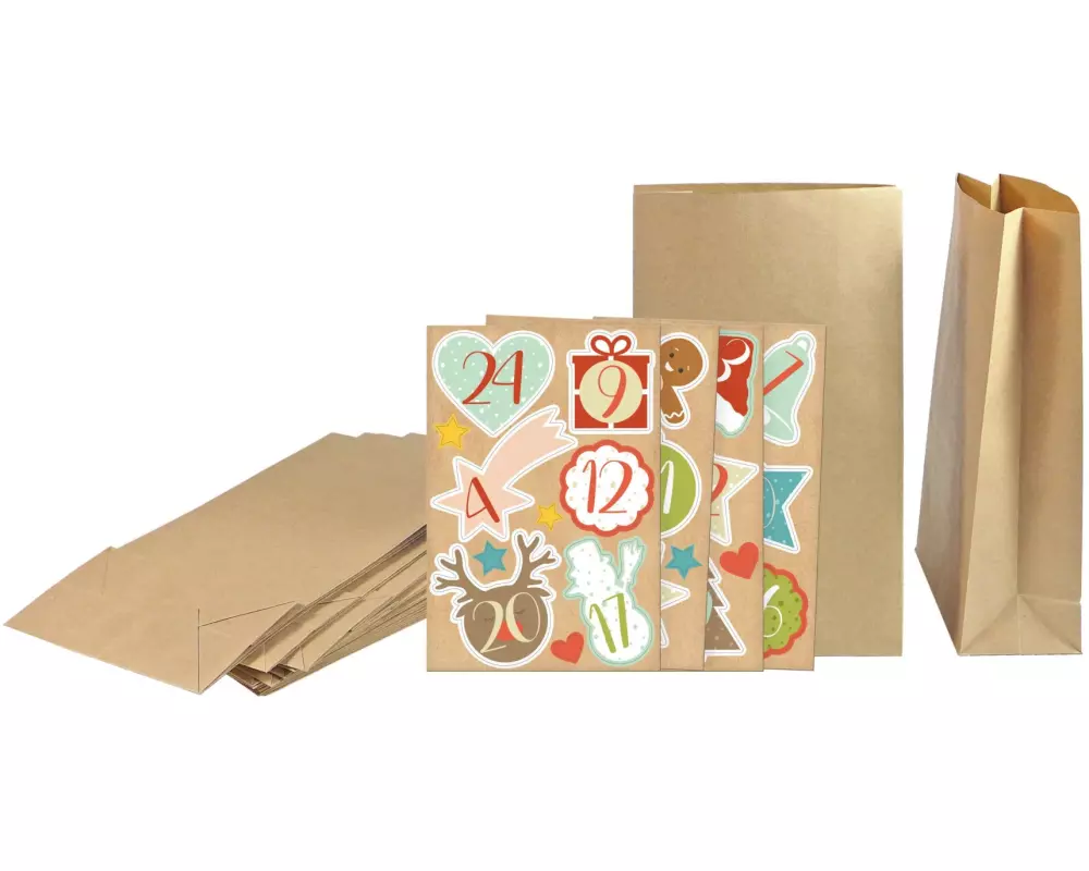 Braun + Company Adventskalender Set Kraftpapier