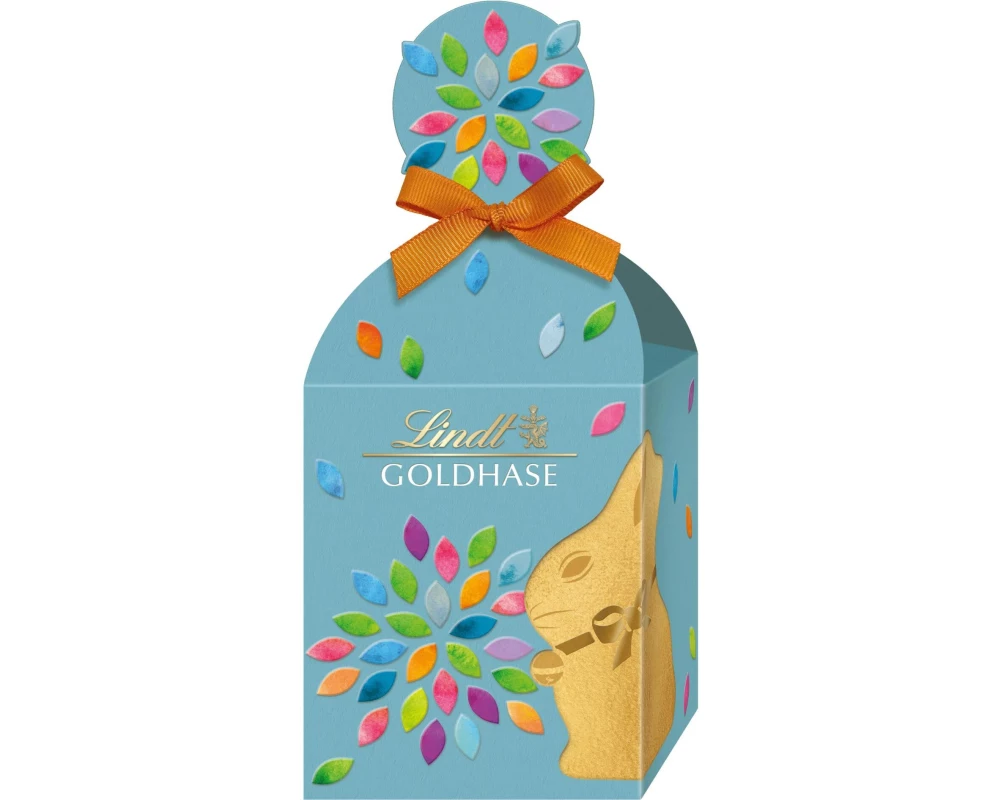 Lindt Schokolade Goldhase Blue Edition assortiert, 87 g