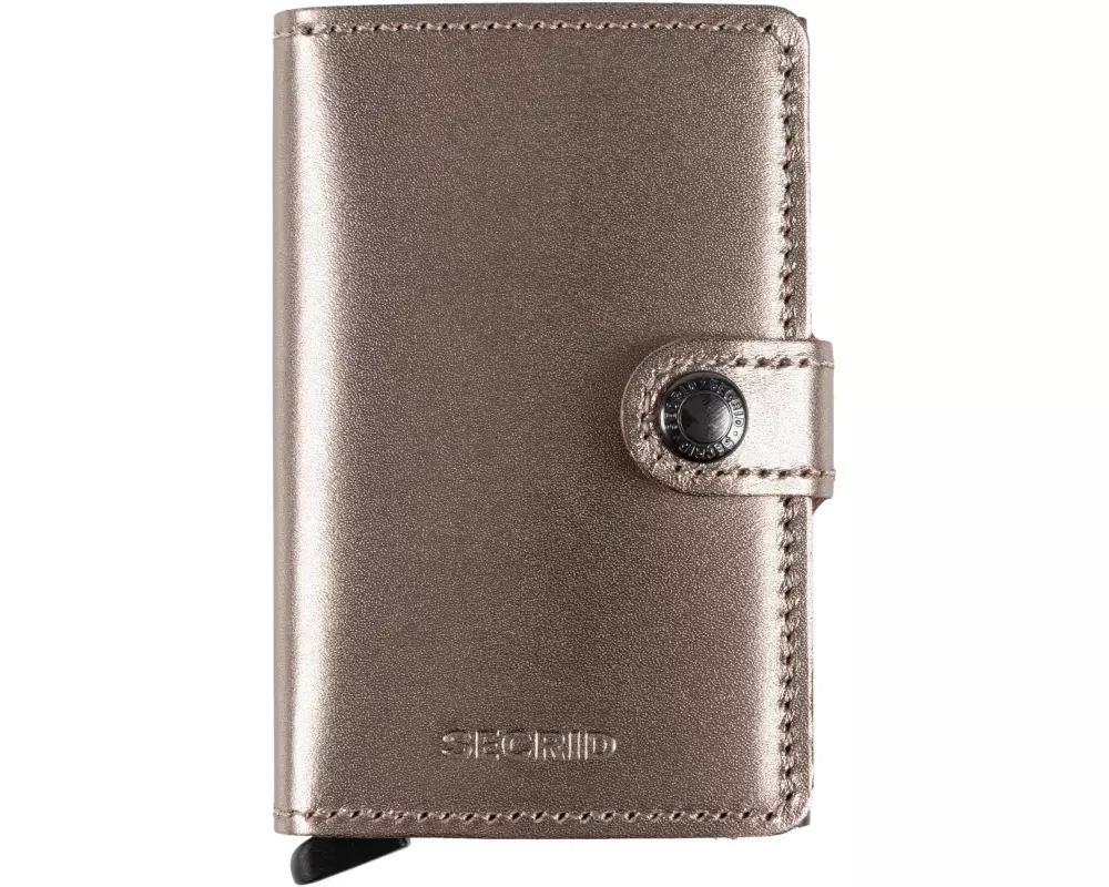 SECRID Portemonnaie Miniwallet Metallic Champagne Brown
