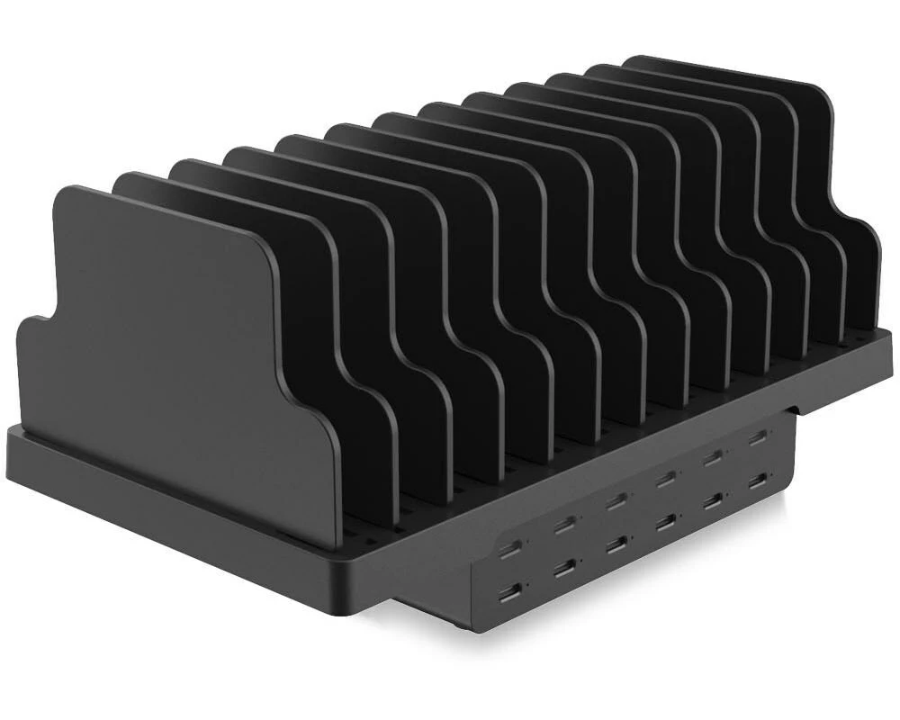 LMP SmartCharge 144W inkl. 12x USB-C Kabel 0.3 m mit Halterung