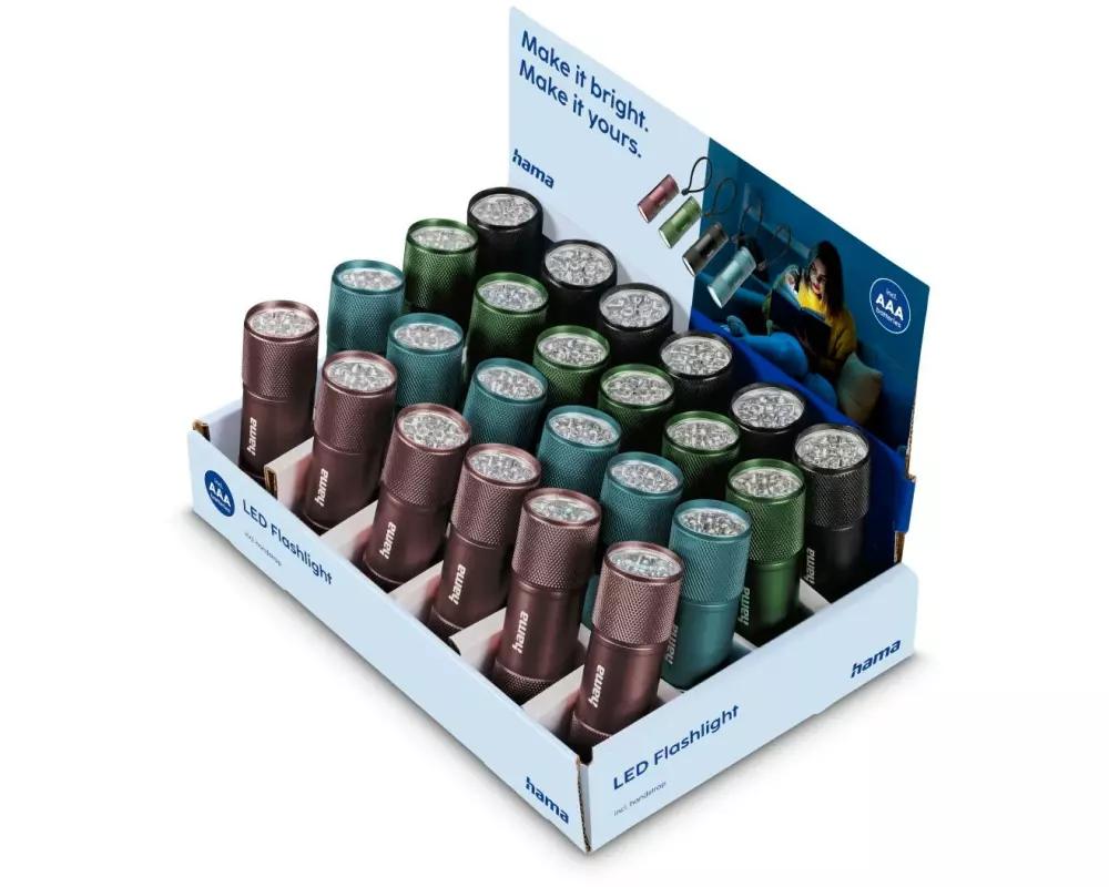 Hama FL25 LED, Aluminium, mit Batterien