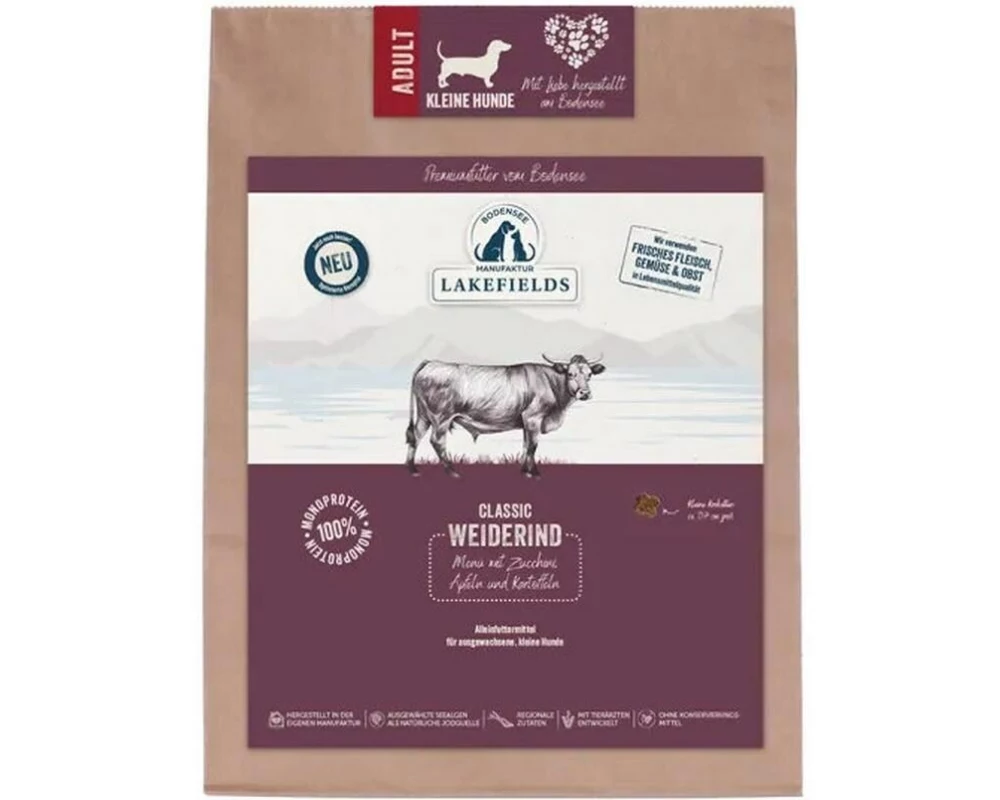 Lakefields Weiderind mit Zucchini für kleine Hunde 1.0 kg