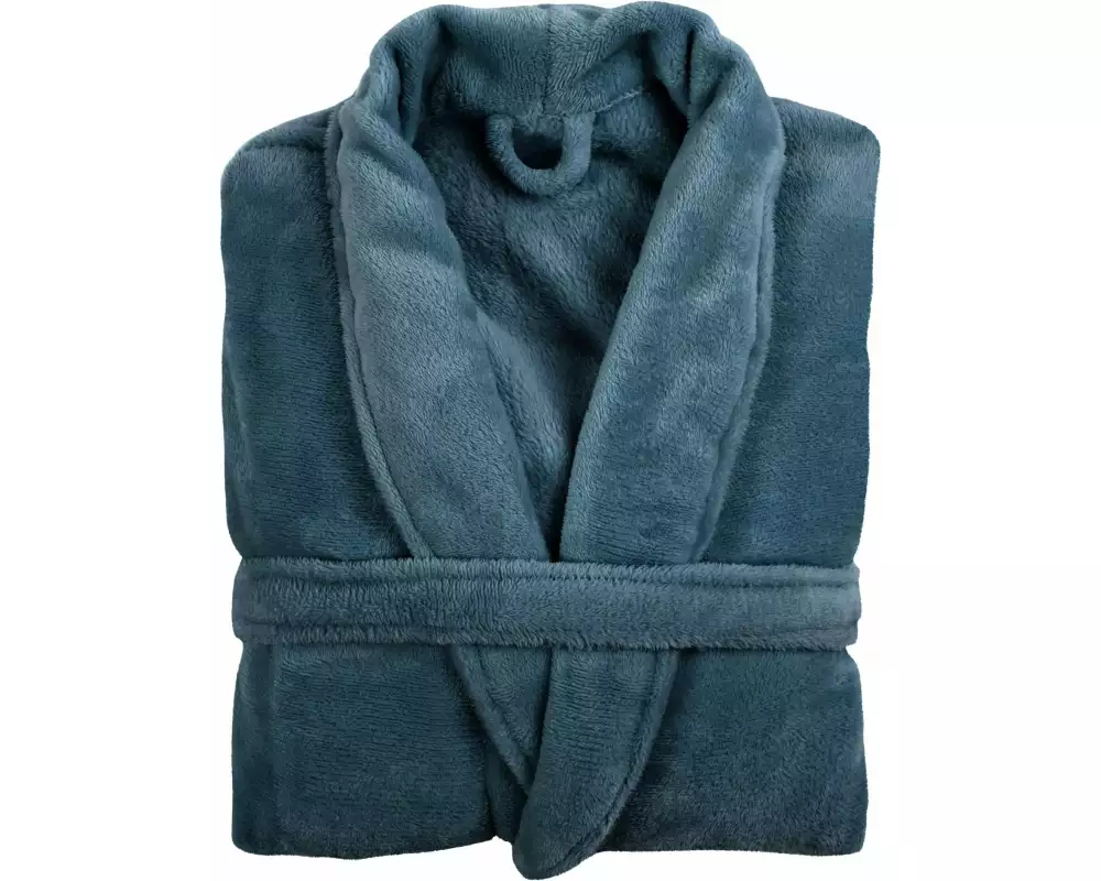 Tiseco Bademantel COSY Mikroflanell, unisex Blau
