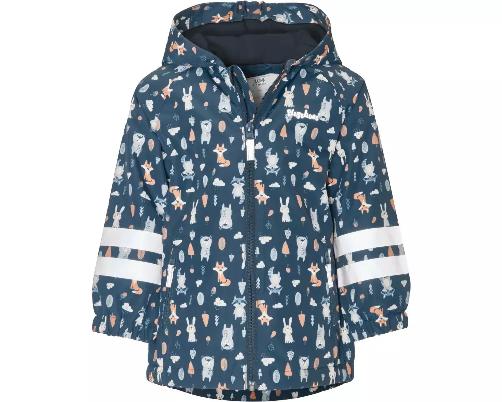 Playshoes Outdoor-Jacke Waldtiere Gr. 128, Marineblau