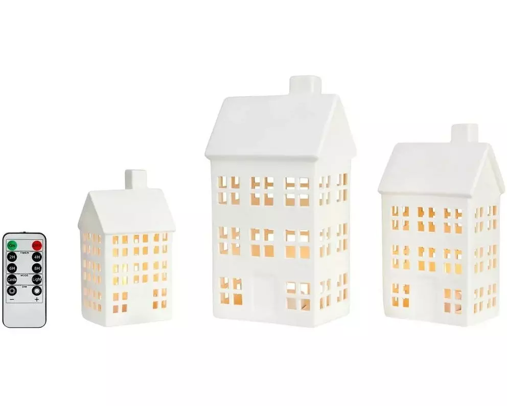 Markslöjd Eton Keramik-Häuser 3er-Set