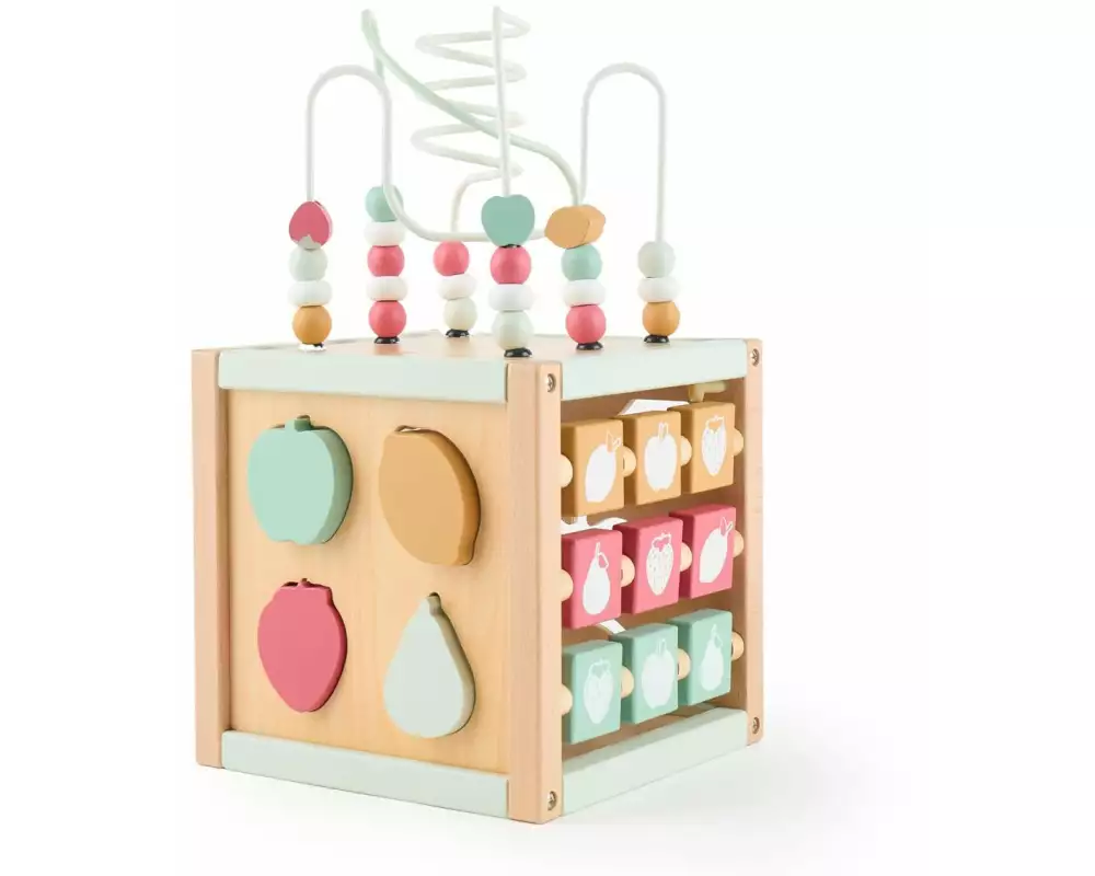 bieco Motorikwürfel Berry XXL Berry/Orange/Türkis