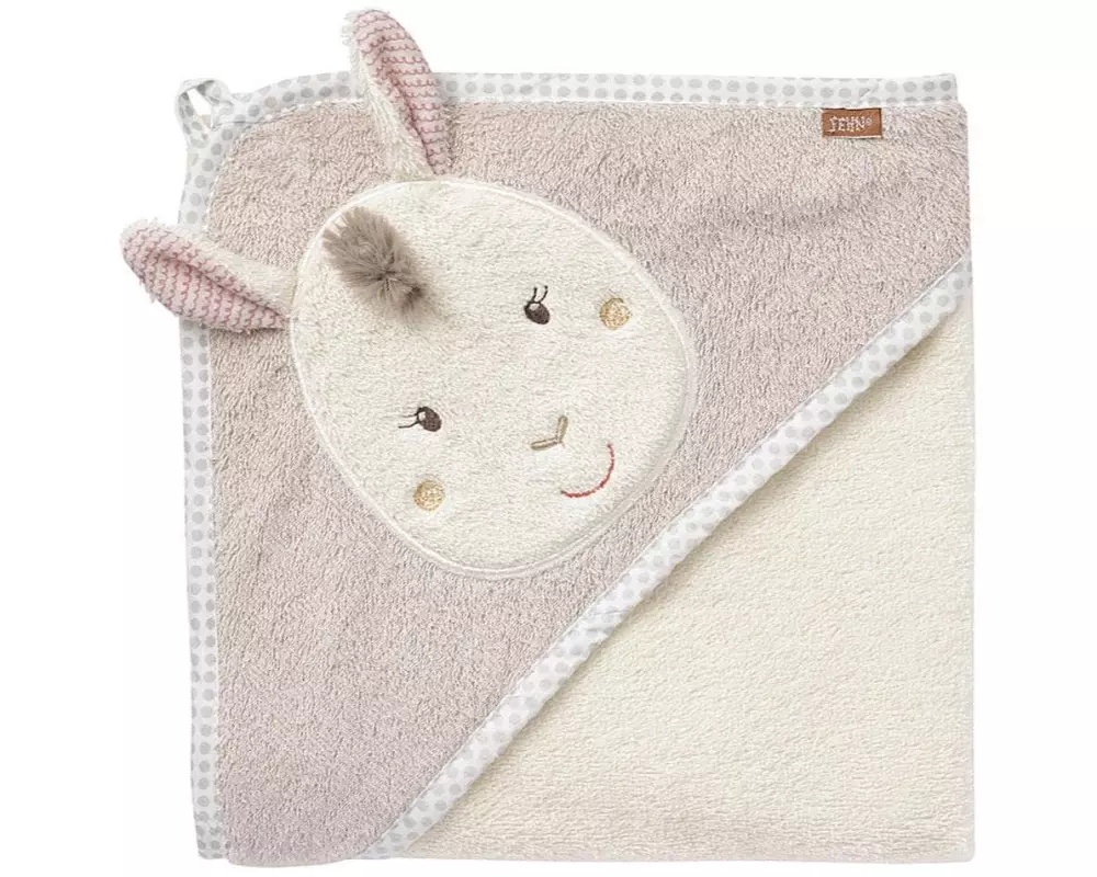 fehn Kapuzenbadetuch Lama Peru 80 x 80 cm