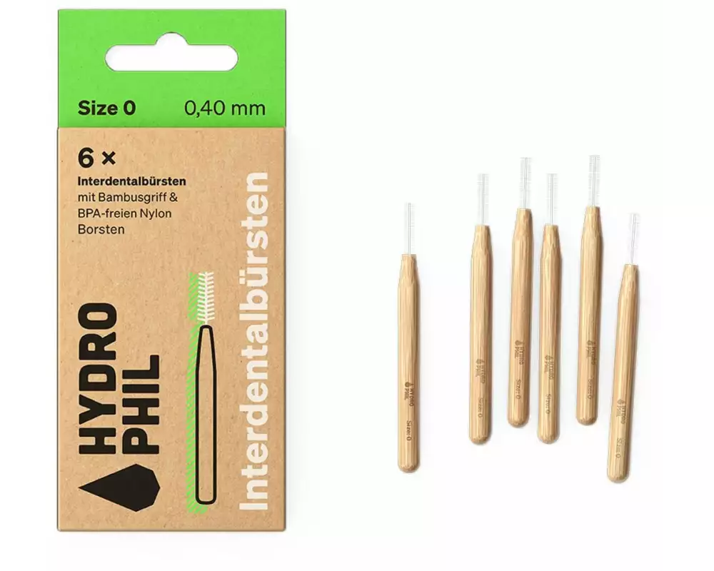 Hydrophil Interdentalbürsten 0.40 mm-ISO0 6 Stück