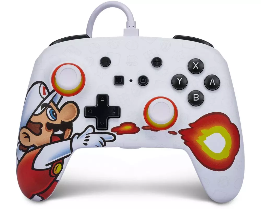 Power A Enhanced Wired Controller Fireball Mario