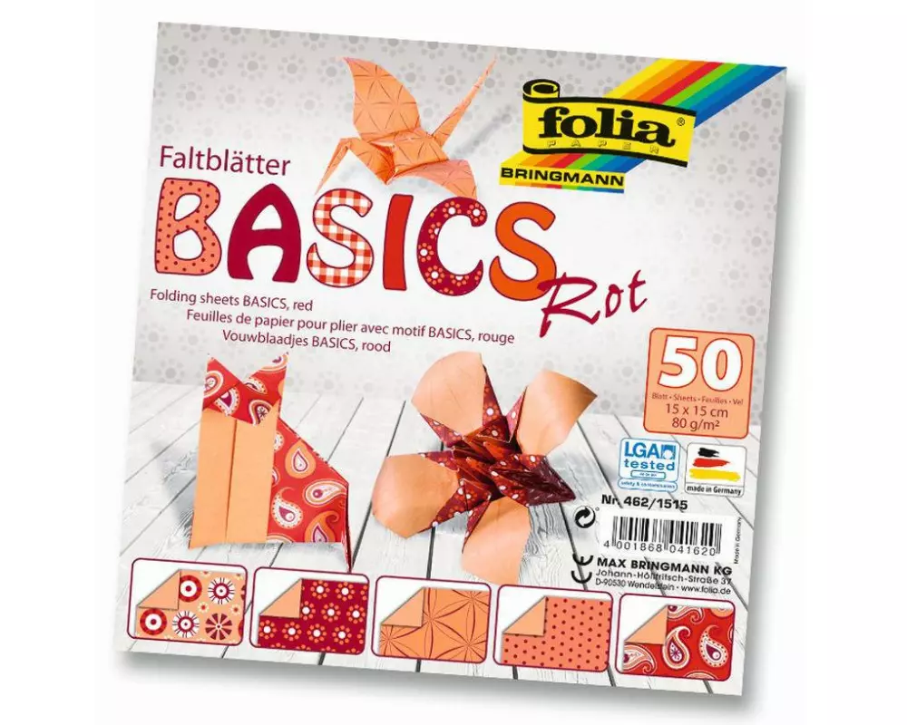 Folia Faltblätter Basics Rot