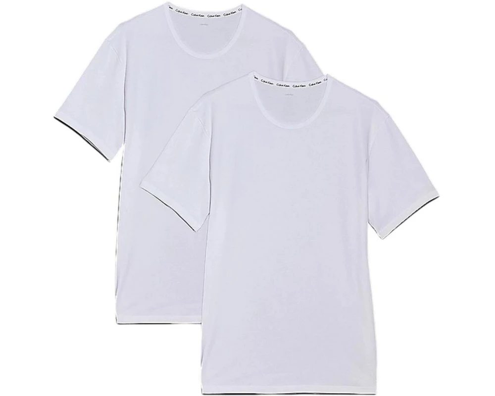 Calvin Klein Wäsche T-Shirt 2P S/S Crew Neck Weiss, M