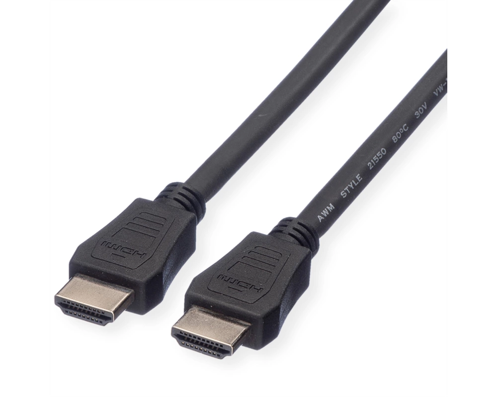 VALUE HDMI High Speed Kabel mit Ethernet, LSOH, schwarz, 1 m
