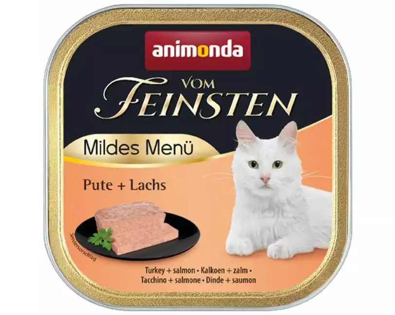 animonda Nassfutter Vom Feinsten Mildes Menü Pute & Lachs, 100 g