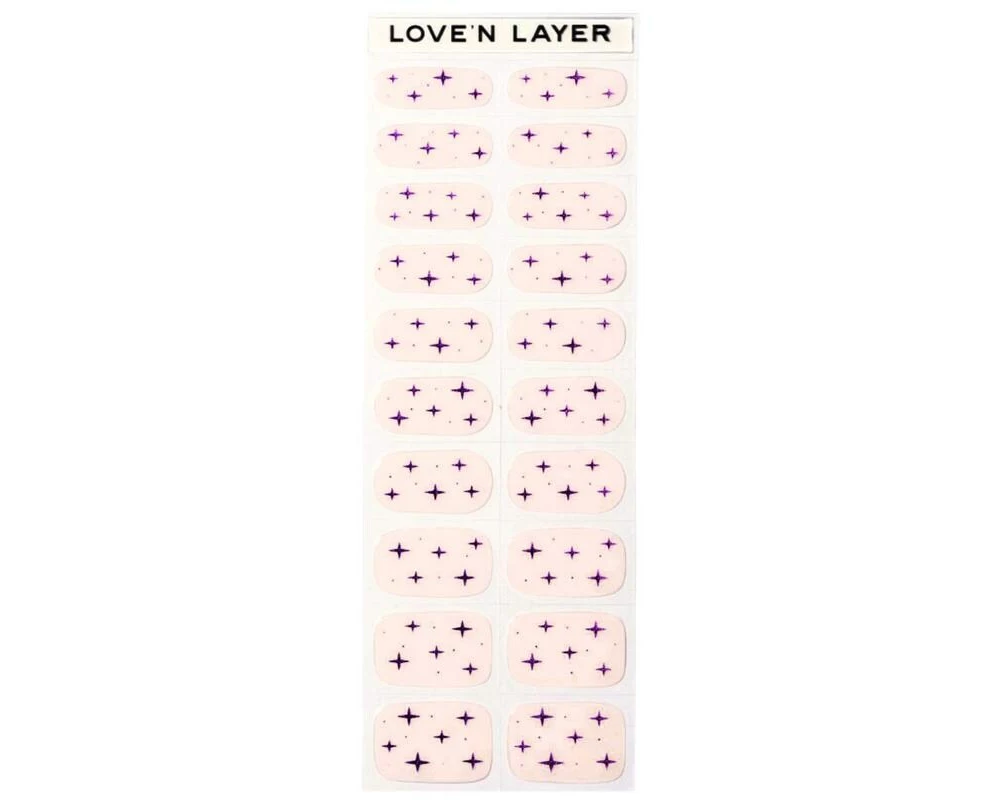 LoveNLayer Starburst Dahlia Nude Metallic-Sterne Violett