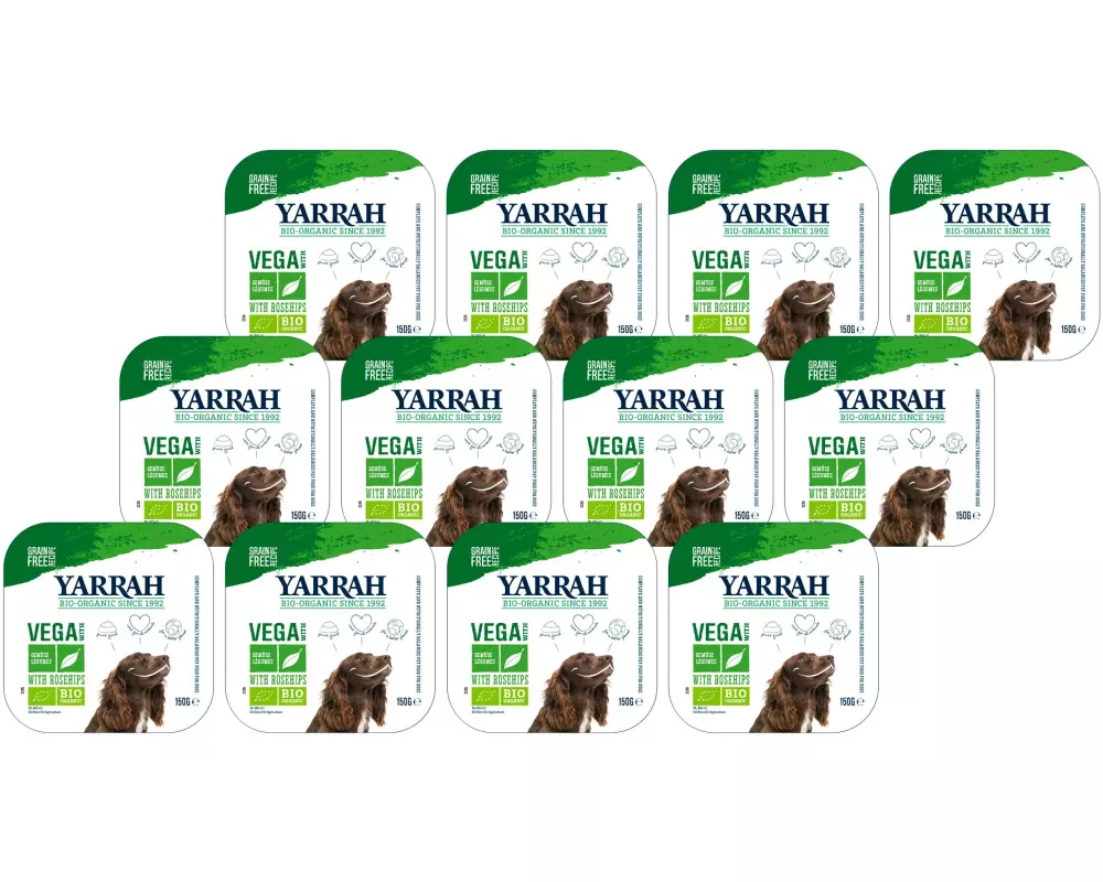 Yarrah Nassfutter Bio Vega Bröckchen 12 x 150 g