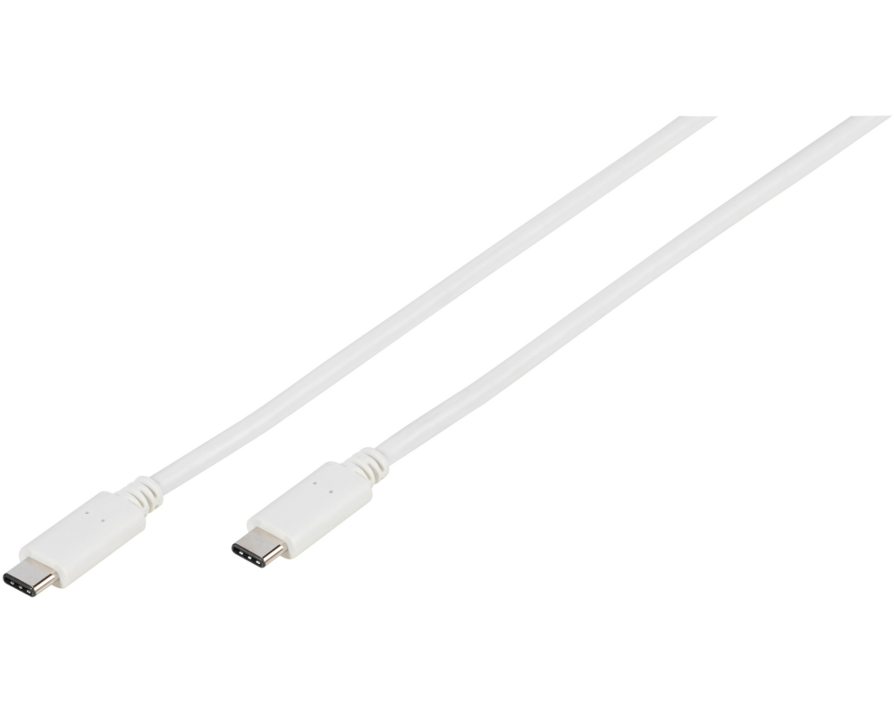 VIVANCO USB 3.1 Typ C Anschlusskabel 45293 E-Mark USB C-St weiss 1m