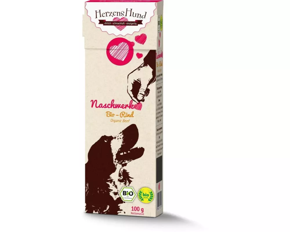 HerzensHund Leckerli Naschwerk Bio-Rind, 100g