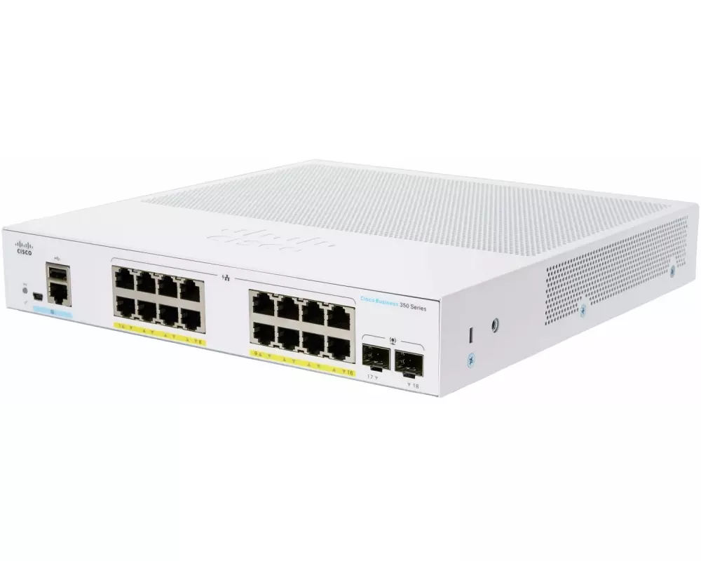 Cisco PoE+ Switch CBS350-16P-2G 18 Port